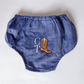 Baby Boy Little Cowboy Chambray Diaper Cover / Bloomers - Savannah Creations