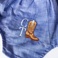 Baby Boy Little Cowboy Chambray Diaper Cover / Bloomers - Savannah Creations