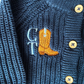 Baby Boy Little Cowboy Ribbed Cardigan - Savannah Creations
