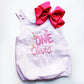 Baby Goose First Birthday Bubble Romper, Personalized 1st Birthday Outfit Girl, Goose Birthday Bubble, Pink Seersucker Birthday Outfit (etsy image id: 8075948281)