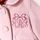 Baby Toddler Monogrammed Peacoat- Birthday, Valentine's Girly Coquette Coat