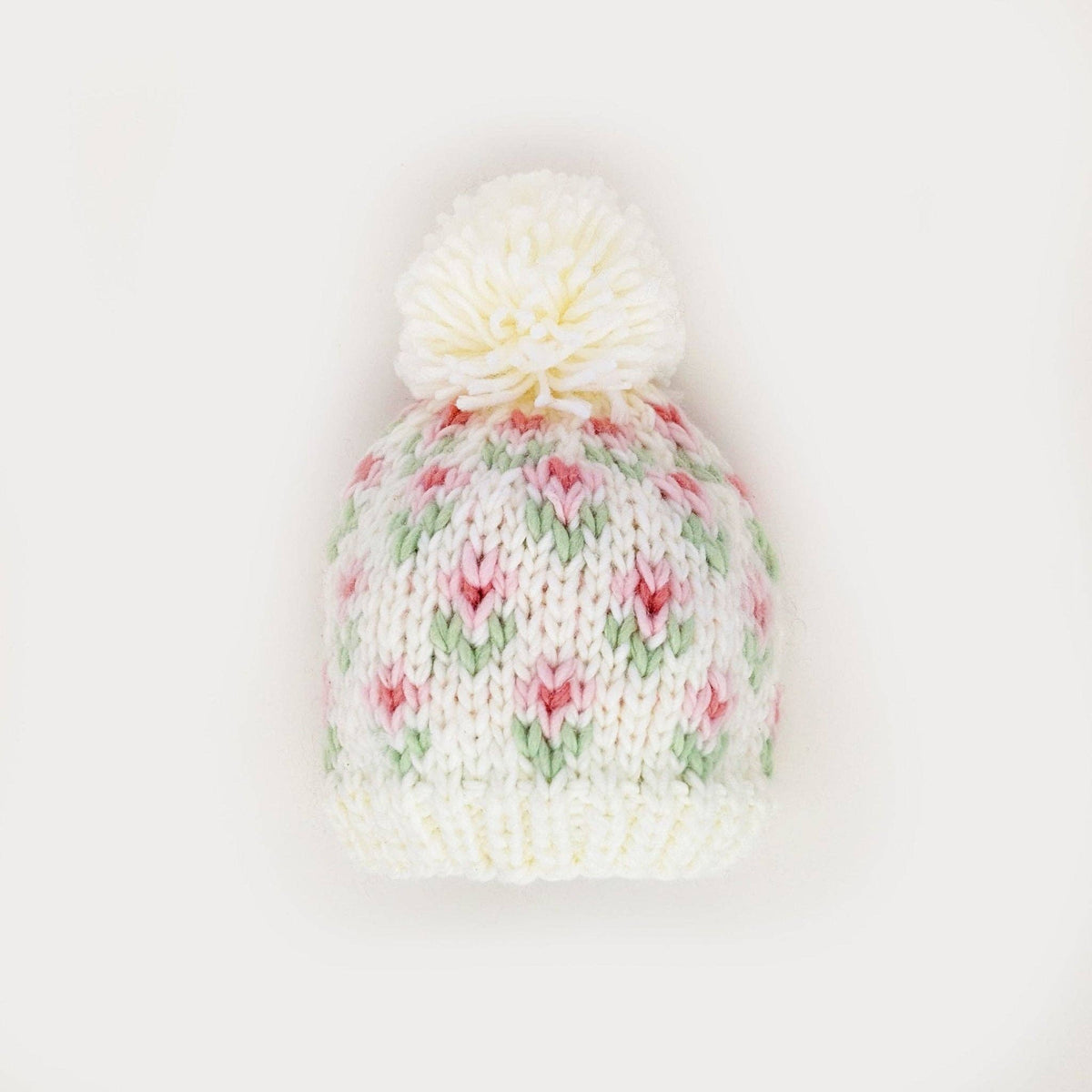 Bitty Blooms White Beanie Hat Baby & Kids - Savannah Creations