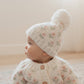 Bitty Blooms White Beanie Hat Baby & Kids - Savannah Creations