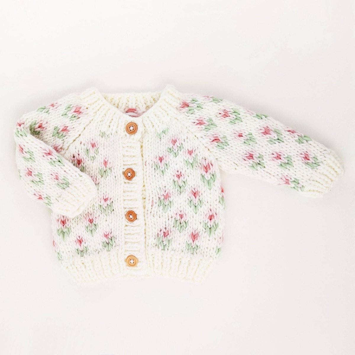 Bitty Blooms White Cardigan Sweater Baby & Toddler - Savannah Creations