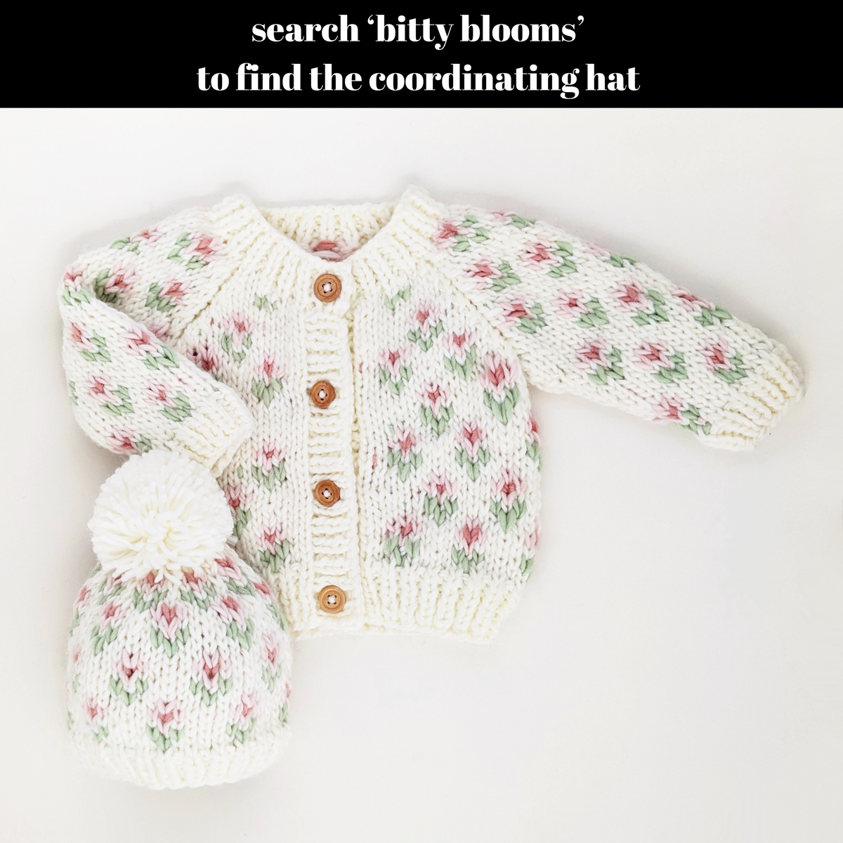 Bitty Blooms White Cardigan Sweater Baby & Toddler - Savannah Creations