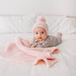 Blush Garter Stitch Knit Blanket Baby - Savannah Creations