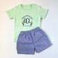 Boy's Monogrammed Custom Fishing Shirt and Short Set, Birthday Gift, Matching Outfit for Boys