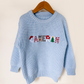 Boys' Personalized Christmas Name Sweater — Baby Blue - Savannah Creations