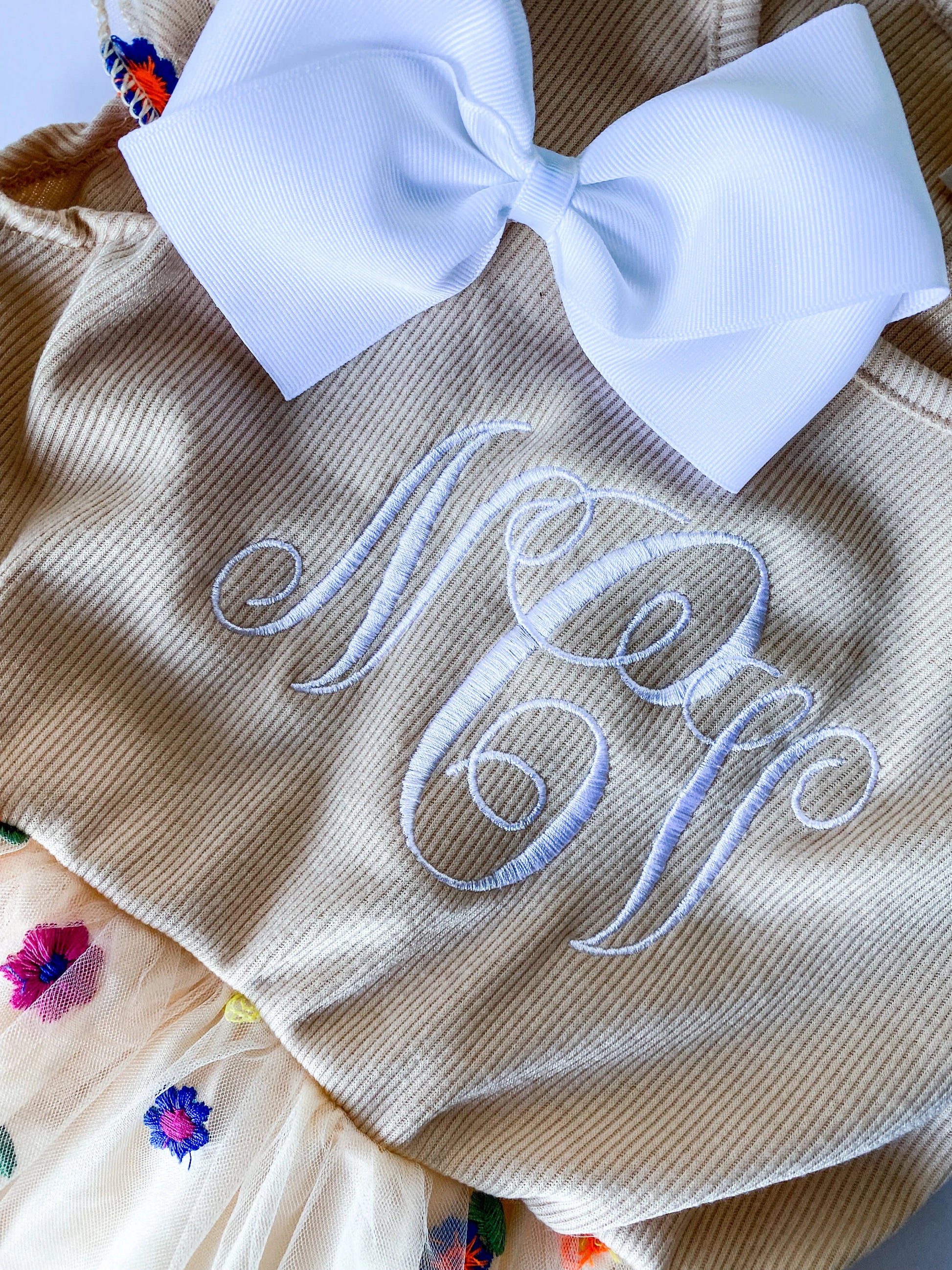 Charming Monogrammed Floral Spring Dress for Girls - Savannah Creations