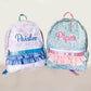 Monogrammed Coquette Backpack: Bow & Flower Ruffle, Nylon, First Day of School