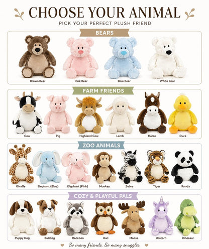 Custom Embroidered Bear – Personalized Baby Name Keepsake Plush Animal __etsy:7999222547