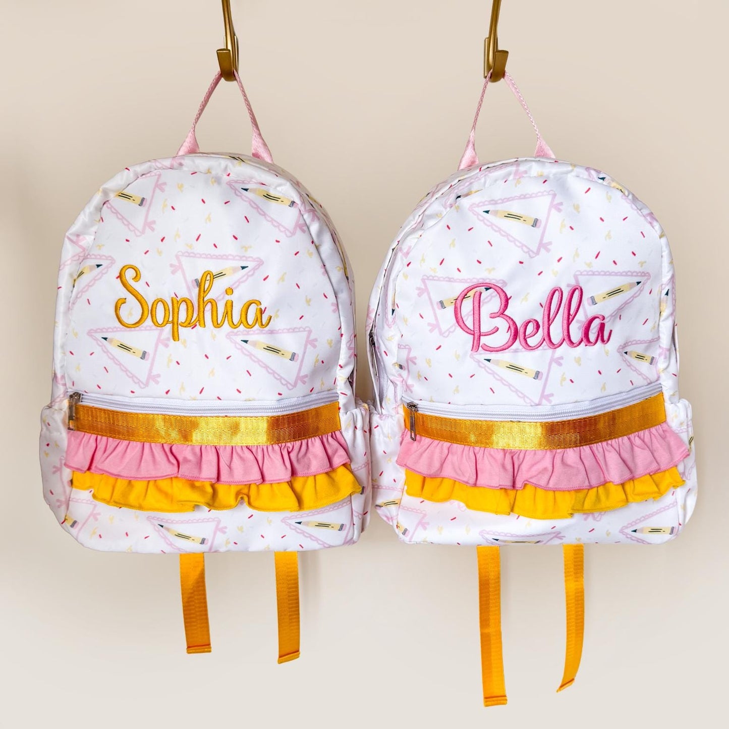 Personalized Kids Backpack & Lunchbox Set, Custom Name School Bag, Pendant Flag Print Backpack, Back to School Set