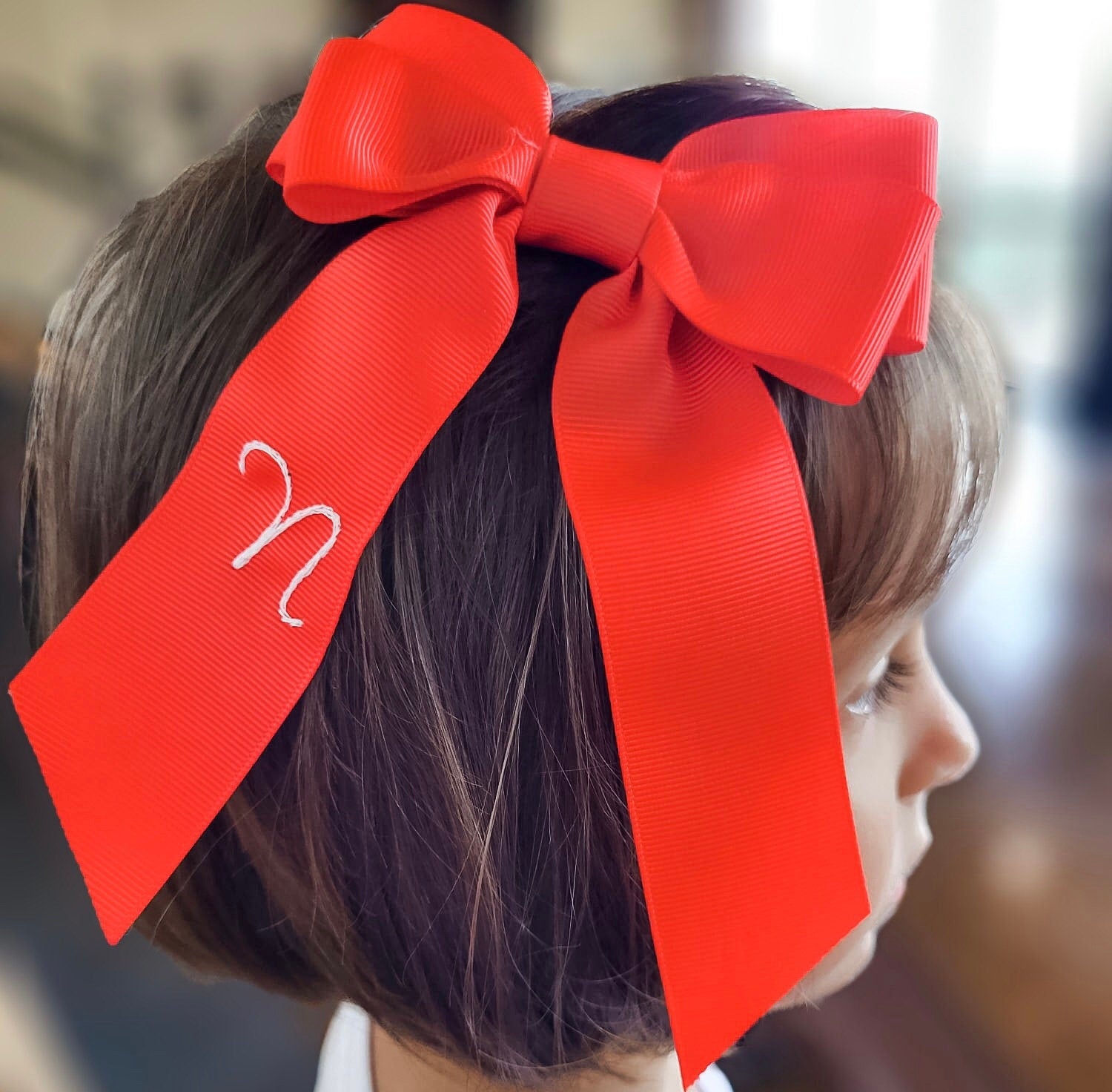 Custom Monogrammed Bows, Personalized Bow, Uniform Bow, Gift