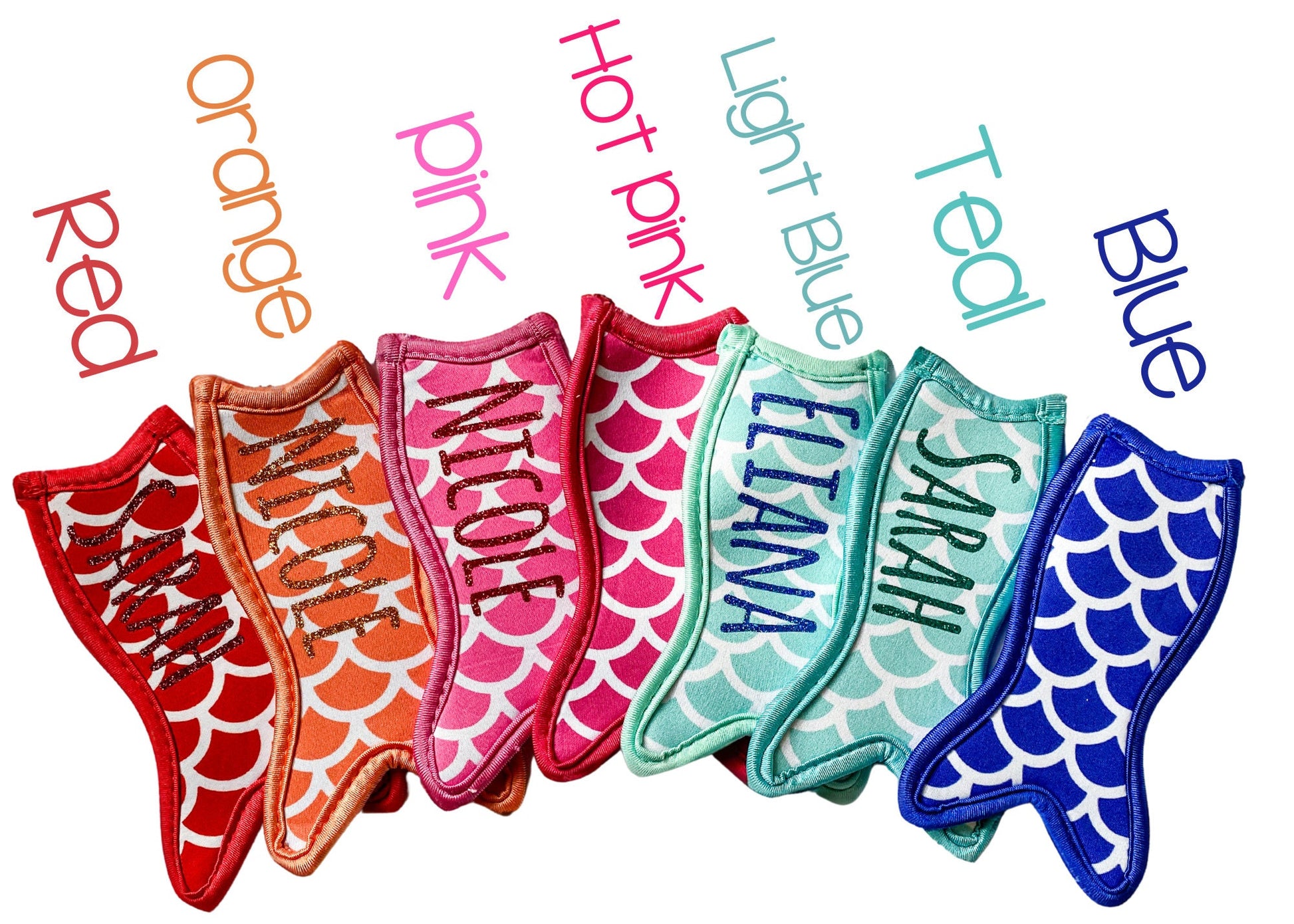 Custom Name Mermaid Popsicle Holders, Summer Gift, Birthday, Pool Party, Kids and Grandkids