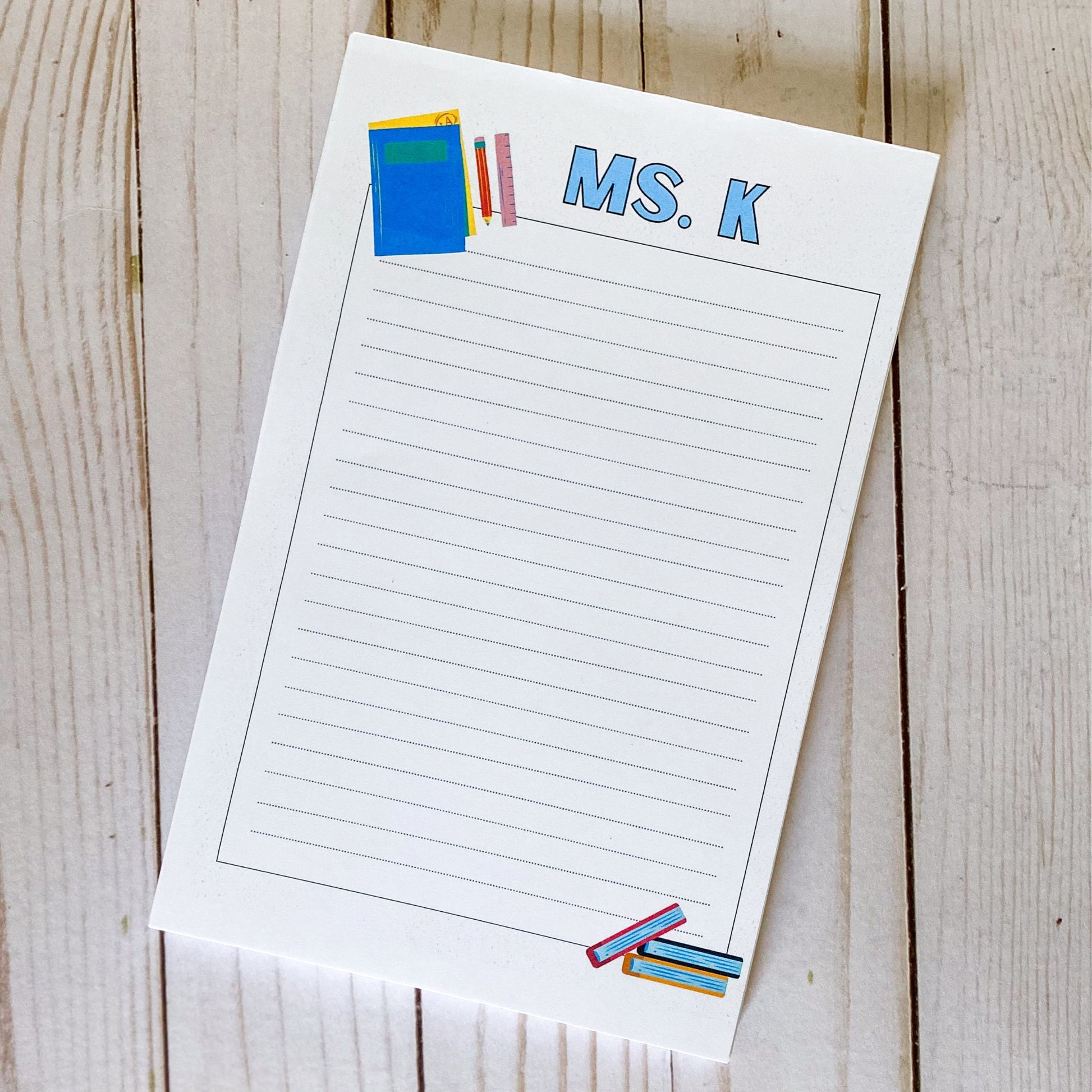 Custom Teacher Notepad Gift Set: Personalized Stationery