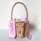 Custom Woven Easter Basket, Rabbit Ear Rattan Straw Basket, Large, Monogrammed / Customized