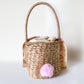 Custom Woven Easter Basket, Rabbit Ear Rattan Straw Basket, Large, Monogrammed / Customized