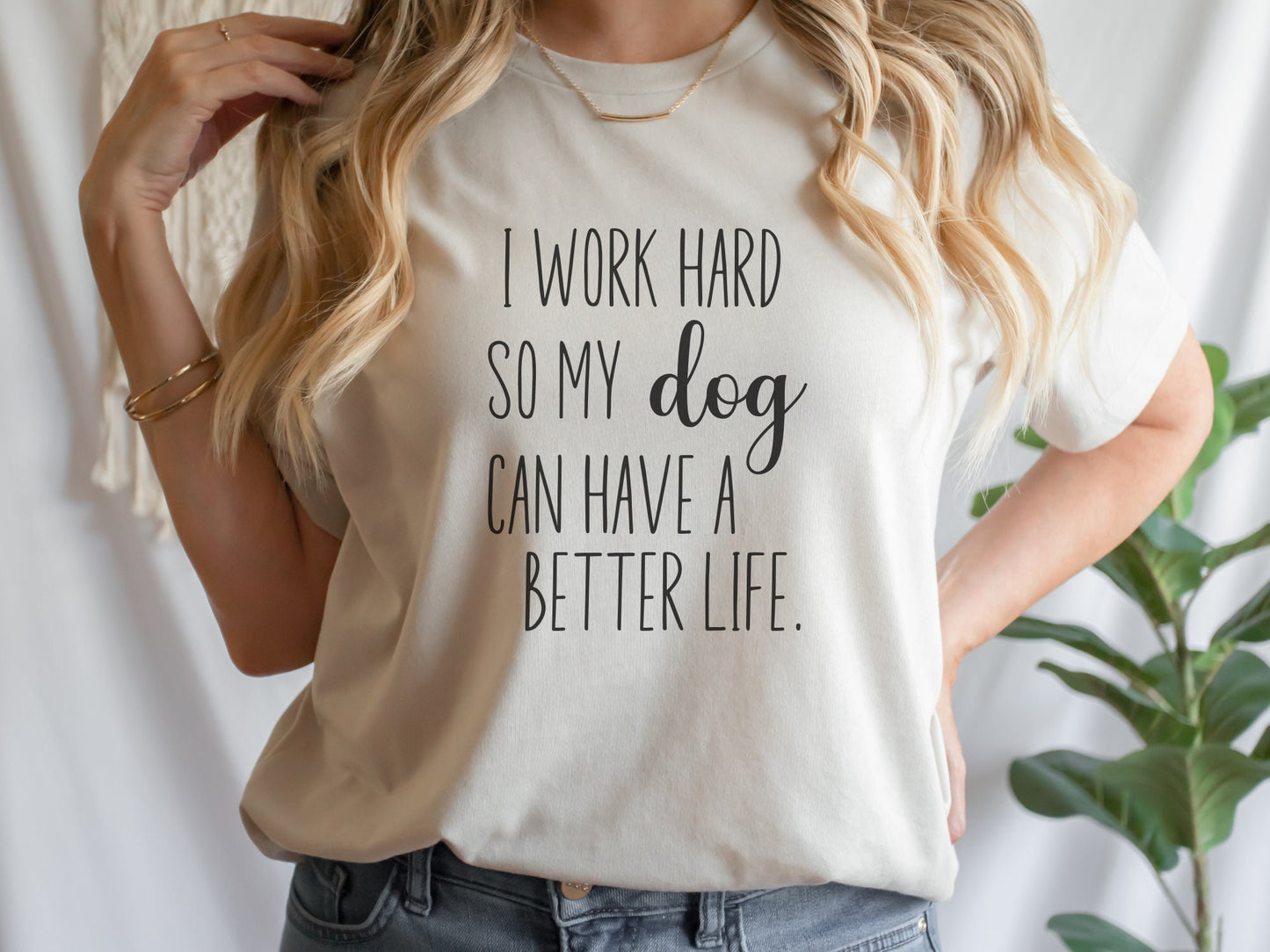 Dog Lover Shirt, I Work Hard For My Dog, Pet Owner Tee