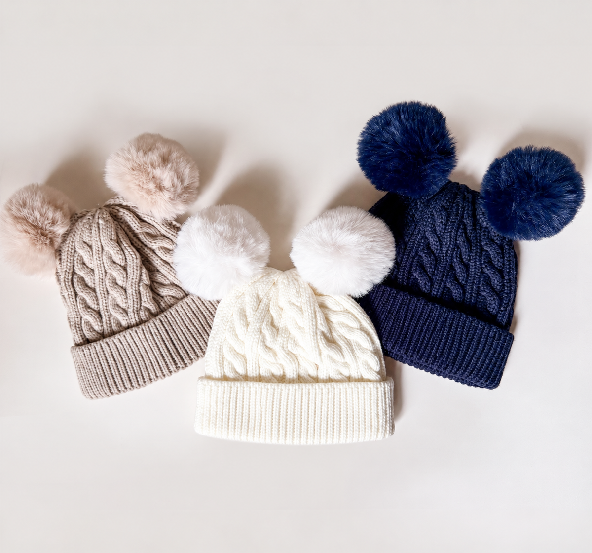 Double Pom Pom Beanie for Boys | Cozy Knit Winter Hat - Savannah Creations