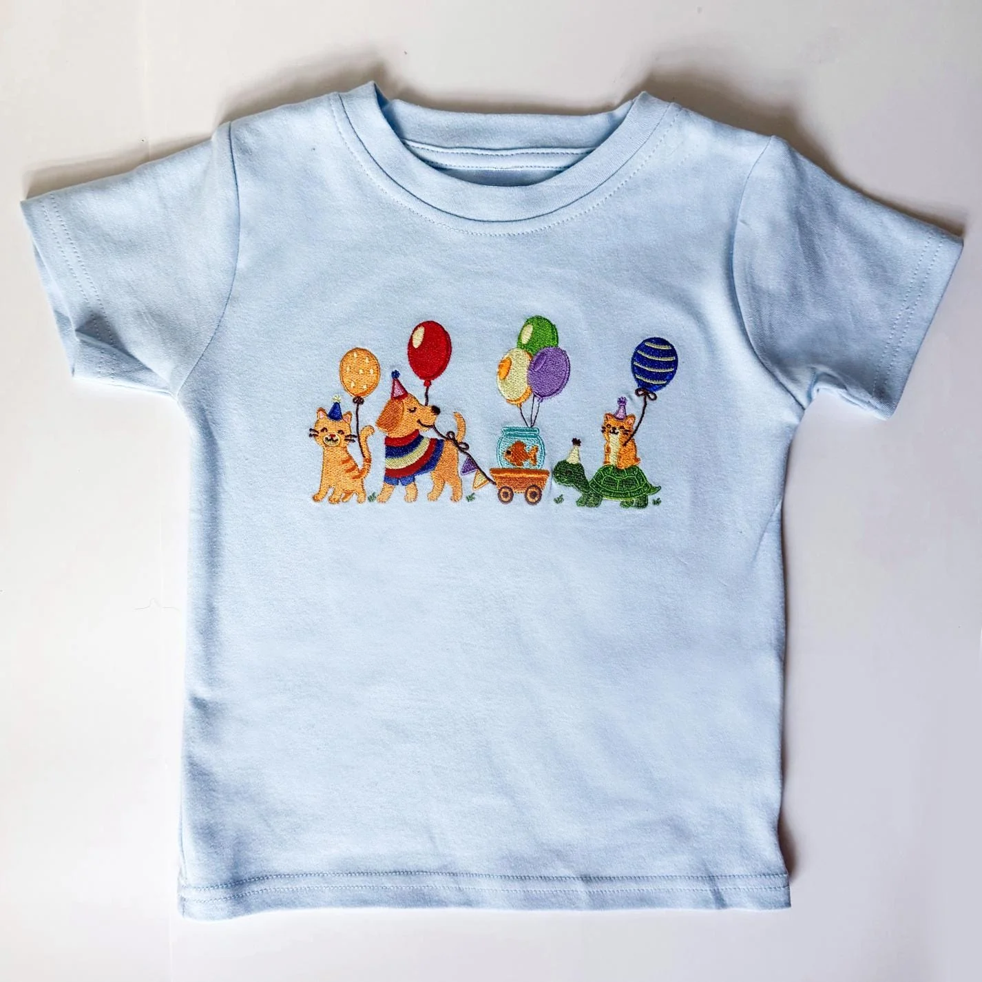 Embroidered Pet Birthday Parade Shirt - Savannah Creations