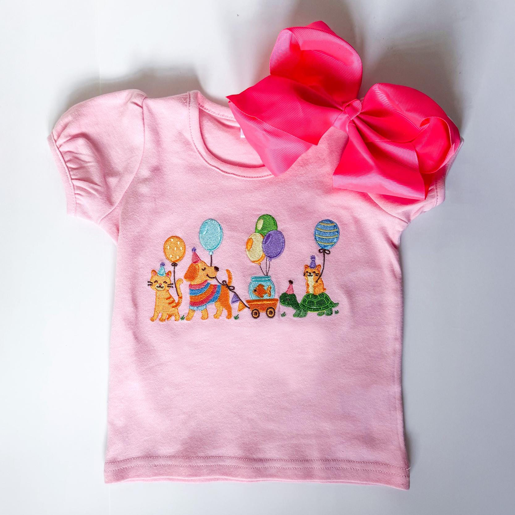 Embroidered Pet Birthday Parade Shirt - Savannah Creations