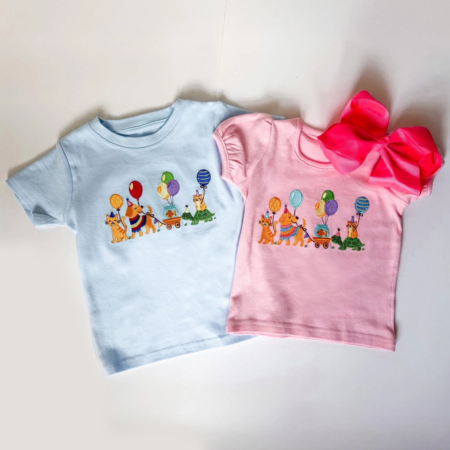 Embroidered Pet Birthday Parade Shirt - Savannah Creations