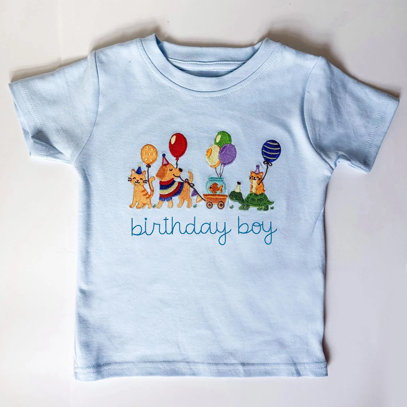 Embroidered Pet Birthday Parade Shirt - Savannah Creations