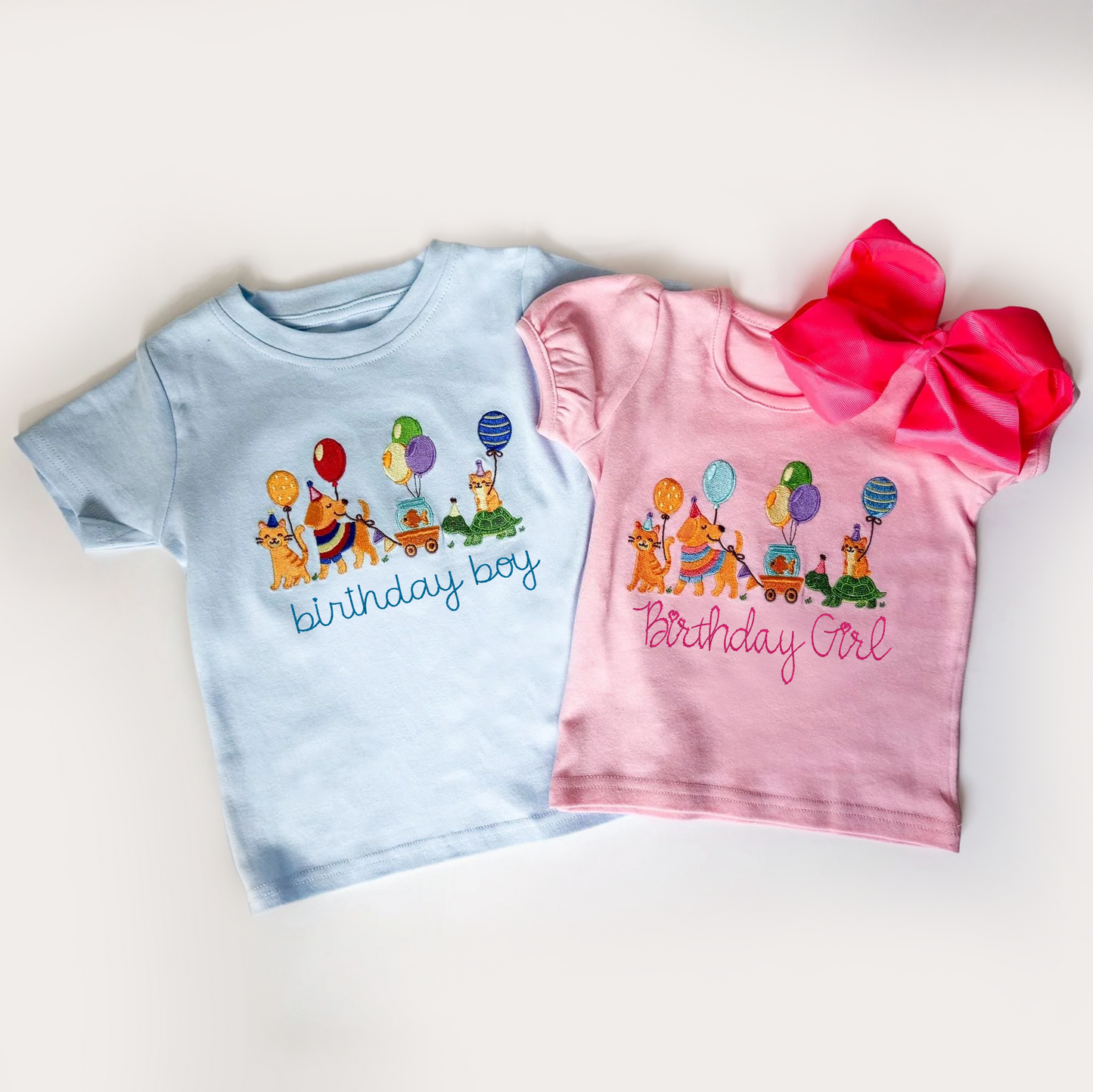 Embroidered Pet Birthday Parade Shirt - Savannah Creations