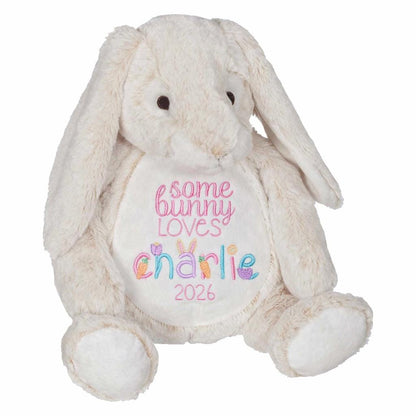 Embroidered Easter Bunny – Personalized Plush Keepsake, Baby's First Easter