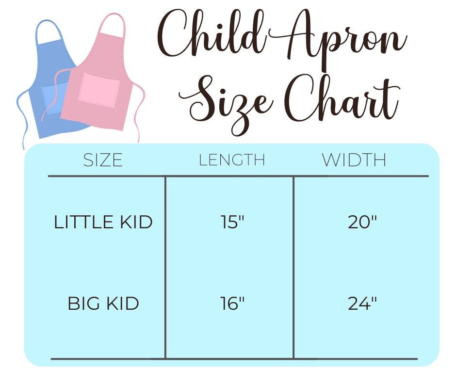 Embroidered Kids Apron, Personalized Name, Chef Gift