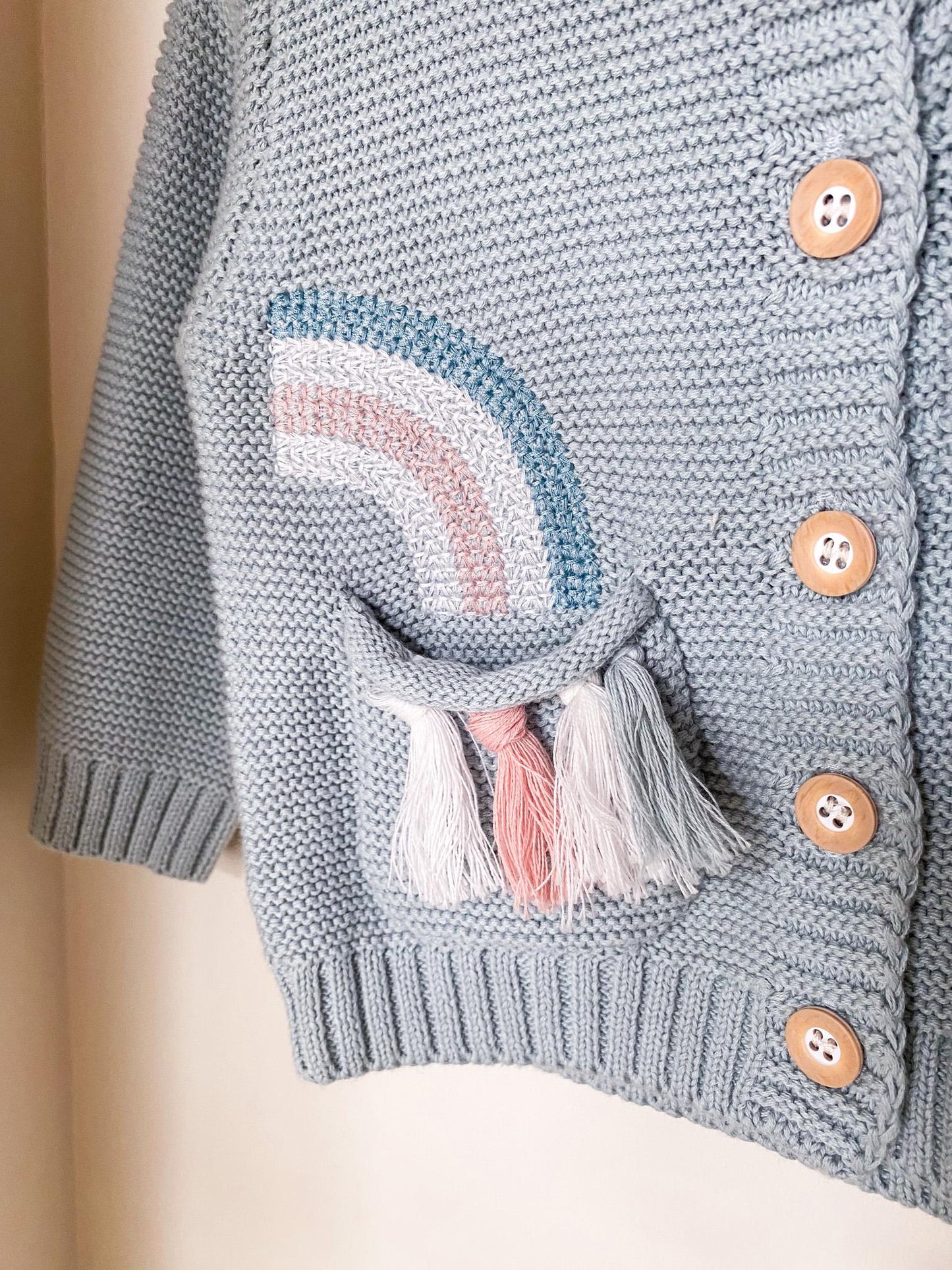 Embroidered Sunshine Rainbow Cardigan: Baby Girl, Toddler Photoshoot