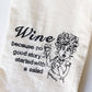 Funny Wine Embroidered Tea Towel, Hostess Gift