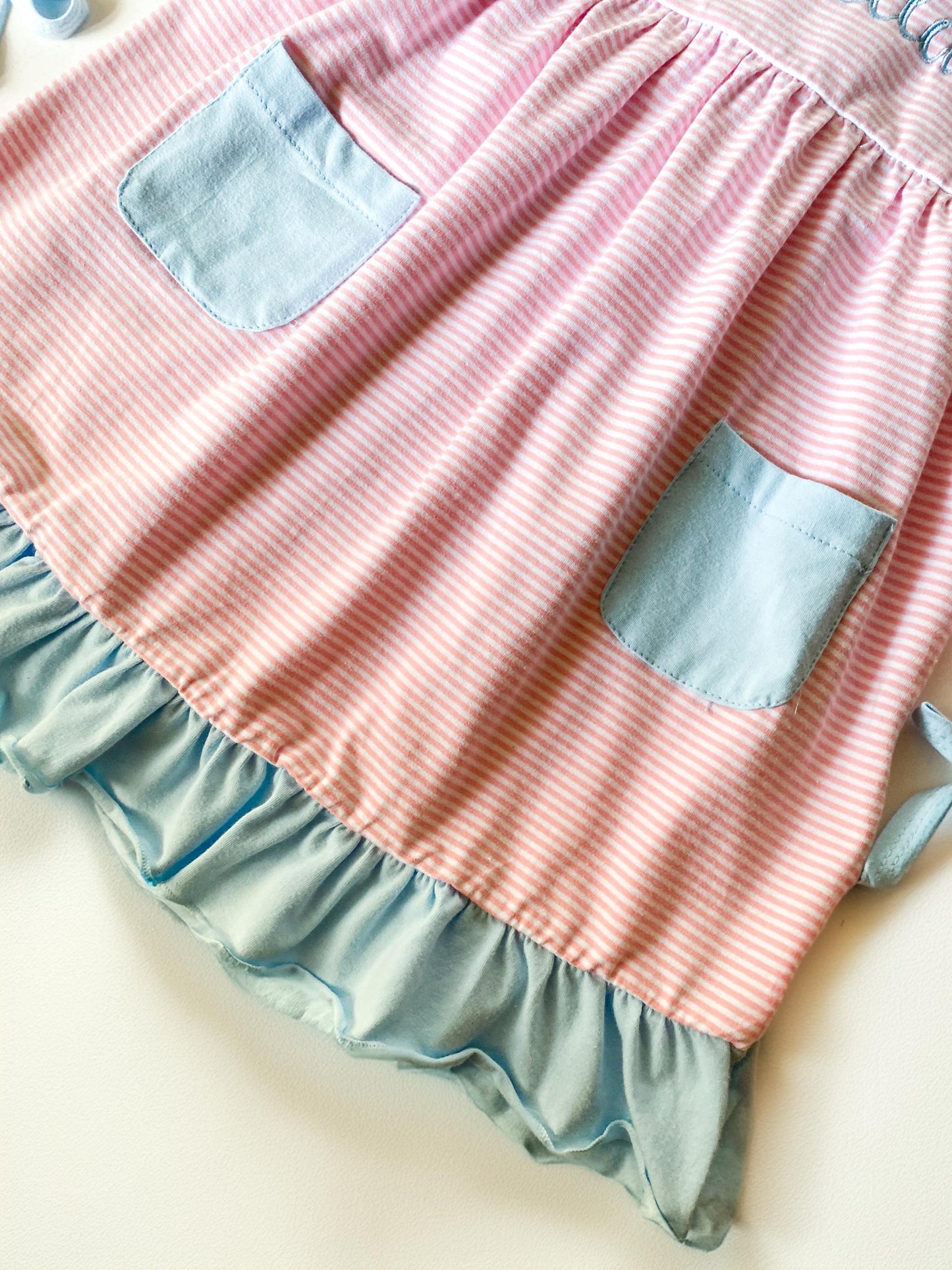 Girl's Monogrammed Christmas Dress Pink - Savannah Creations