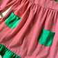 Girl's Monogrammed Christmas Dress Red and Green - Savannah Creations