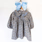 Girl’s Monogrammed Collar Corduroy Dress