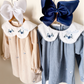 Girl’s Monogrammed Collar Corduroy Dress - Savannah Creations
