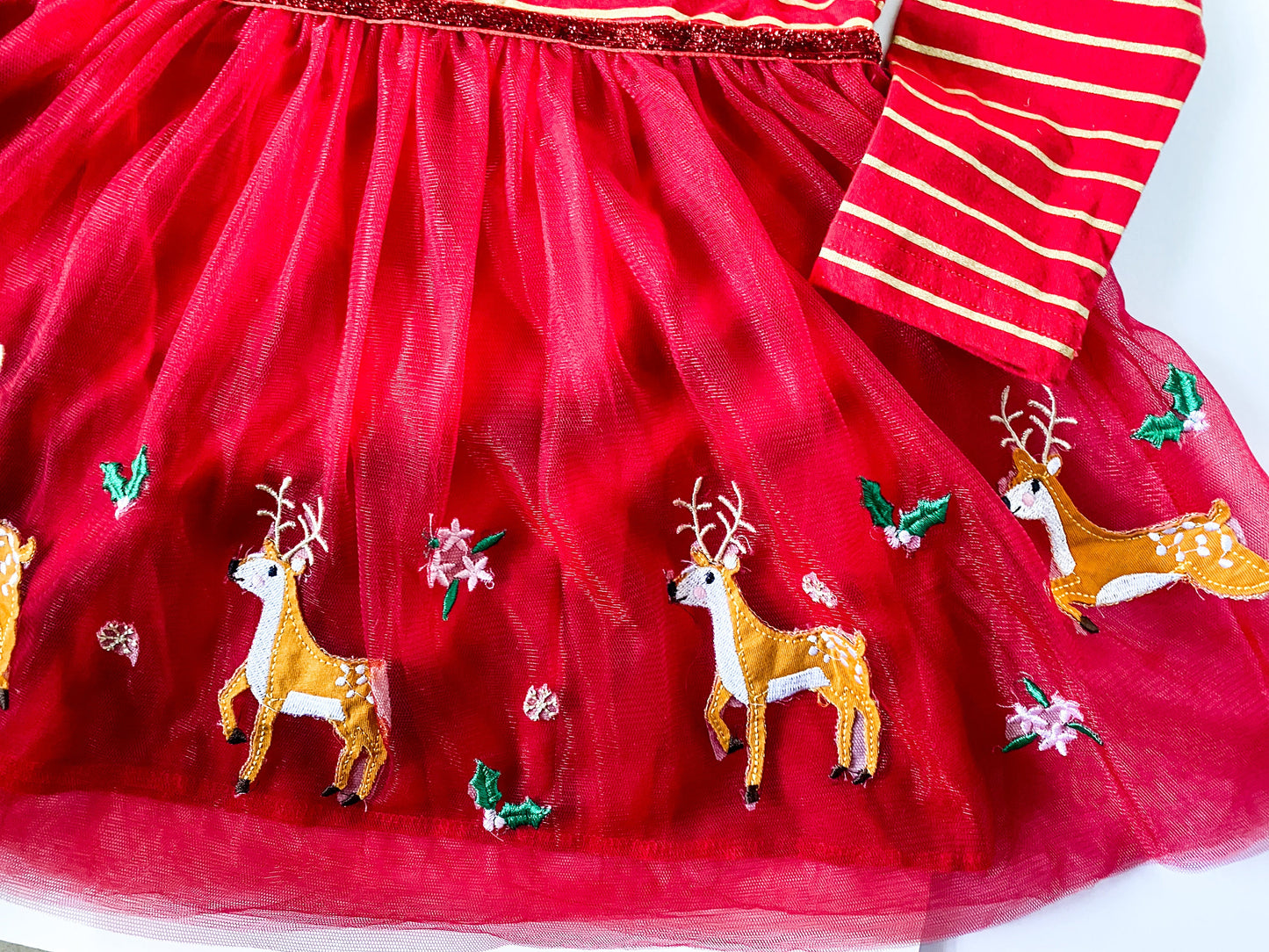 Girl's Monogrammed Santa Tutu Dress - Savannah Creations