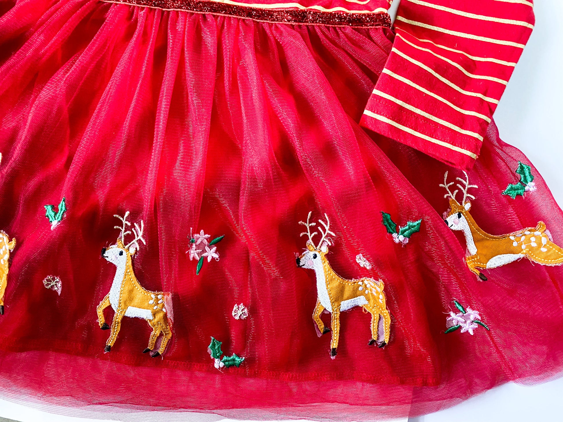 Girl's Monogrammed Santa Tutu Dress - Savannah Creations