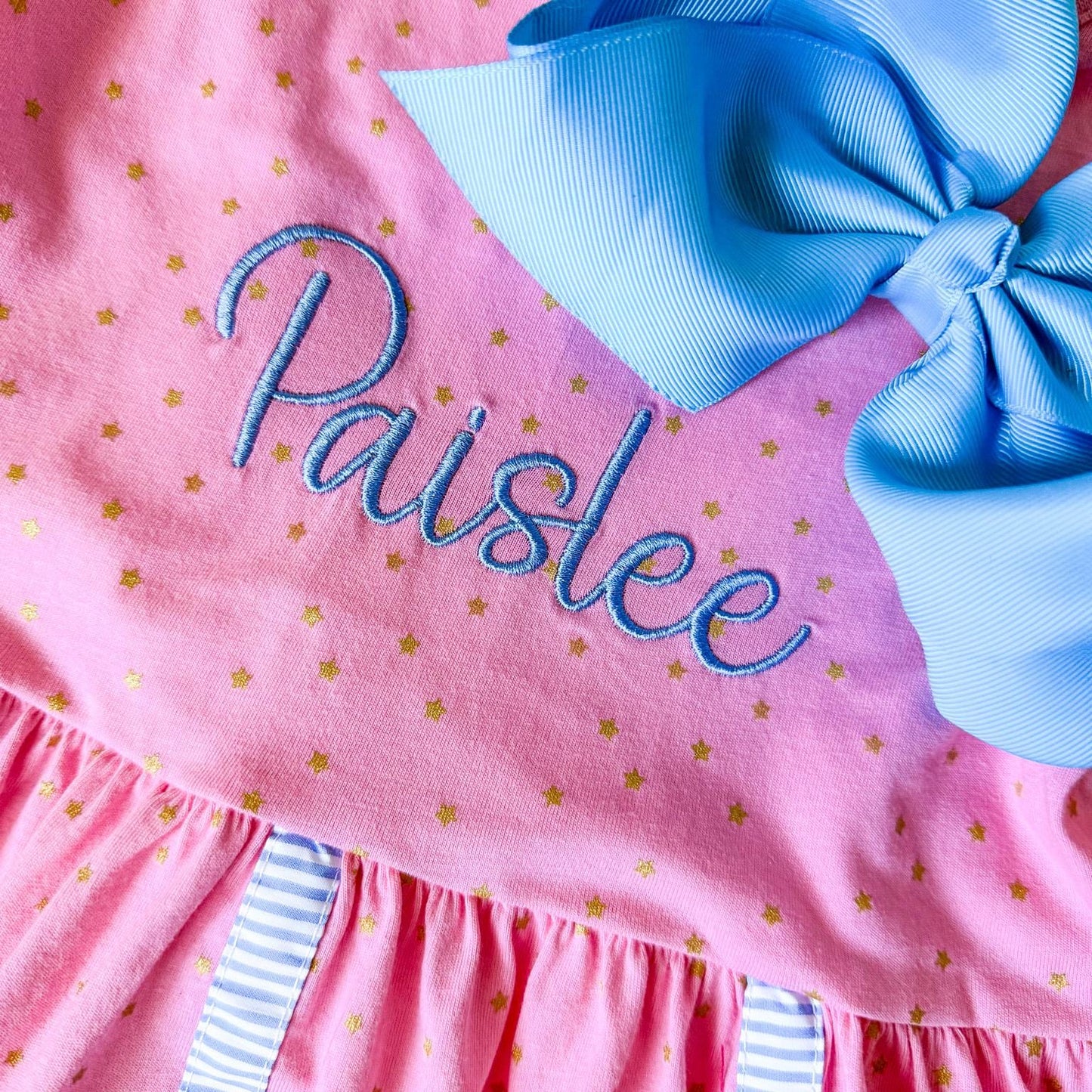 Girl's Monogrammed Carousel Merry-Go-Round Dress