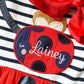 Girl's Monogrammed Ladybug Dress: Embroidered Summer Outfit