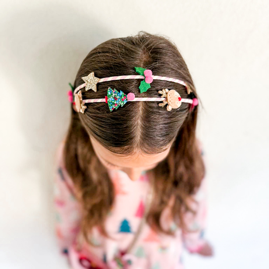 Girls’ Christmas Double Headband - Savannah Creations