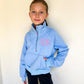 Girls' Monogrammed Scuba Pullover: Half Zip Fleece Sweatshirt
