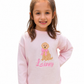 Girls Dog Embroidered Rollneck Sweater - Savannah Creations