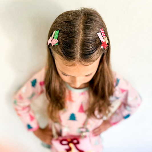 Girls’ Merry Mini Christmas Hair Clips - Savannah Creations