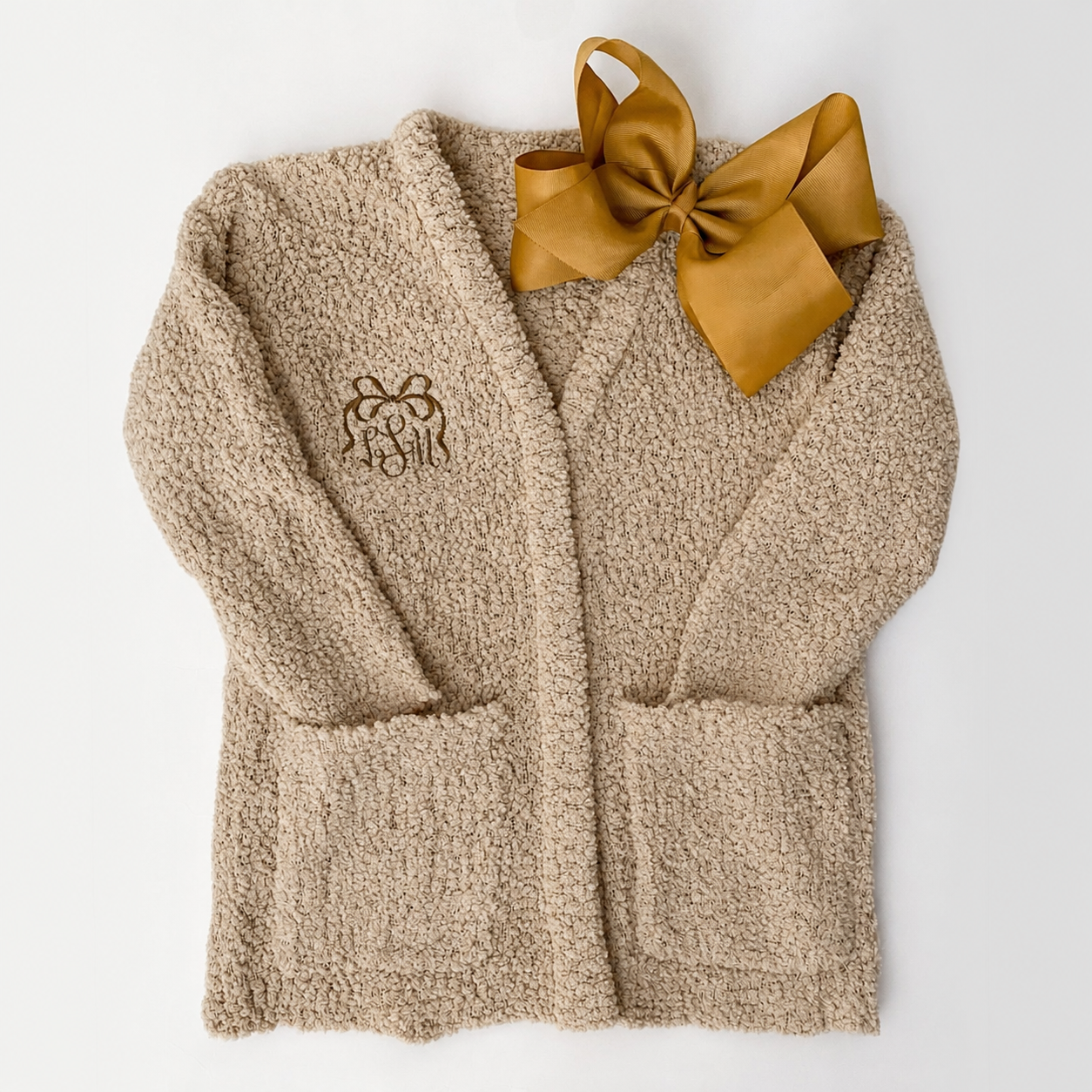 Girls Personalized Cozy Cardigan – Custom Embroidered - Savannah Creations