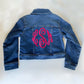 Girls Embroidered Monogram Denim Jacket: Custom Kids Clothing