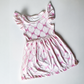 Girls Pink Bow Play Dress | Buttery Soft Twirl Dress for Toddlers and Girls - Savannah Creations