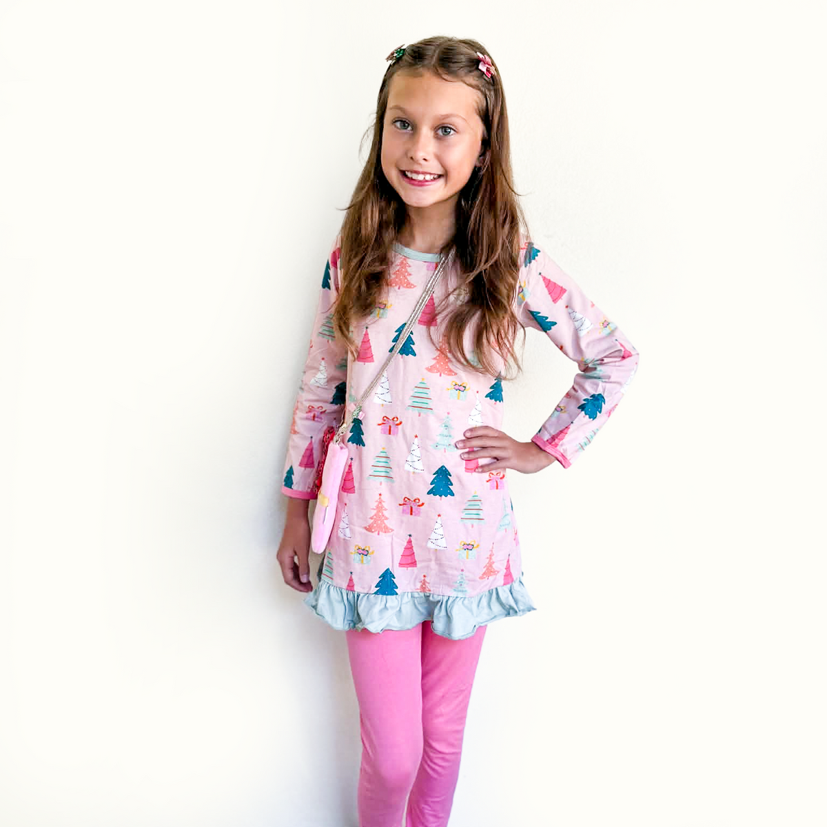 Girls' Two-Piece Christmas Outfit - Savannah Creations