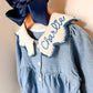 Girls' Denim Knitted Monogrammed Dress