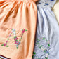 Girls' Flower Embroidered Monogrammed Cotton Dress
